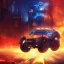 Placeholder: cyberpunk, landscape, transformers, hi-tech robots, GUITARS, cinematic, highly detailed, close up, 4k, deep colors, gold, fire, red, purple, dark, ethereal, utopia, apocalypse, flying Cadillac, from outer space