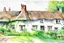 Placeholder: loose watercolour of an English cottage
