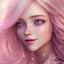 Placeholder: fairy, smiling, pink, blonde hair, beautiful, whole face, hyperrealism, masterpiece, expert, cinematic lighting, sharp focus, 8K, pastel, macro lens, woman, detailed, flower