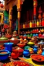 Placeholder: "Experience the rich and vibrant colors of a bustling Moroccan market as you sip on a steaming cup of Karak tea, infused with fragrant spices and served in a traditional glass."