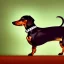 Placeholder: dachshund as a king portrait