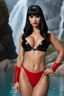 Placeholder: the actress Dillion Harper with Black hair as Vampirella the Sports Illustrated swimming suit model - 32k, UHD, glossy, professional quality 8 x 10, 35mm, studio photograph