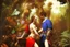 Placeholder: man and woman in colorful jungle by Caravaggio