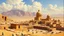 Placeholder: Highly detailed oil painting of the ancient city of Akhmim in Egypt, realistic style by Jean-Léon Gérôme, vibrant colors, intricate architecture, long shot, historical significance.