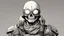 Placeholder: Soldier with a skull mask drawn my akira toriyama