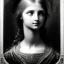 Placeholder: a young woman playing video games, Gustave Doré black and white illustration, beautiful eyes, beautiful face