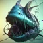 Placeholder: fluid ink angler fish creature, unreal engine 5, 8k resolution, photorealistic, ultra detailed