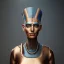 Placeholder: Nefertiti cyberpunk, full body, robocop