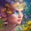 Placeholder:  Beautiful and bright goddess of spring,delicate flowers,blue eyes, knees up portrait, fantastical, intricate detail, splash screen, complementary colors, fantasy concept art, 8k resolution, Unreal Engine 5"