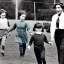 Placeholder: Creepy old photo of rainbow zippy chasing children