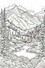 Placeholder: mountain nature coloring page
