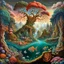 Placeholder: Imaginary landscape trees. . And he sells. Meh. lake.Underwater ornamental coral perfect anatomy, fantasy, vibrant digital art professional award winning masterpiece, oil on canvas Atmospheric extremely detailed Josephine Wall