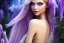 Placeholder: Fantasy cute elf with transparent wings, smiling, make up, long blond platinum hair, blue eyes, crown, beautiful dress, wisteria flowers and mushrooms in background, HQ, high key lighting, volumetric light high details