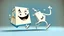 Placeholder: cartoon milk carton dancing