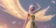 Placeholder: subtle queen, atmospheric, realistic, unreal engine, cinematic lighting, octane render, transparent long dress, blonde, full body, bright wings, smile, long hair