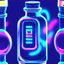 Placeholder: A digital message in a glass bottle. The message is the creation of artificial intelligence. - style: "synthwave"