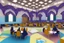 Placeholder: can you please generate an image of segregated learning facilities for girls and boys in an islamic country They will learn english and maths as well as everyday skills.. It should include sensory learning and use durable materials.