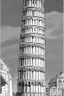 Placeholder: coloring book page of leaning tower of pisa