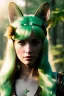 Placeholder: Clear focus,High resolution,High quality,druid, Blonde long hair, green eyes, cat ears, Realistic, intricate details, insanely detailed, forest background