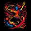 Placeholder: tshirt vector design , Concept: Rhythmic Harmony Elements: Incorporate musical notes or abstract representations of music alongside dancers to emphasize the connection between dance and music. Style: Choose vibrant and dynamic colors to convey energy and rhythm.