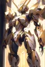 Placeholder: a gandam in a building, concept art of omegamon, arasaka mech, from arknights, intricate assasin mecha armor, mecha art, mecha anime, barbatos mobile suit, the golden humanoid robot, anime mech armor, modern mecha anime, beautiful gold saint, mecha, cgsociety 9