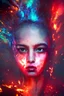Placeholder: a beautiful portrait of a young Demon girl covered in deep colourful flames by Greg Rutkowski, Sung Choi, Mitchell Mohrhauser, Maciej Kuciara, Johnson Ting, Maxim Verehin, Peter Konig, Bloodborne , 8k photorealistic, cinematic lighting, HD, high details, atmospheric , trending on artstation