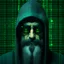 Placeholder: Cybersec wizard using glasses with matrix backgroud