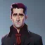 Placeholder: Portrait of a 30 year old warlock like Colin Farrell, Sherlock Holmes and Mary Poppins