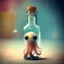 Placeholder: cute tiny squid in bottle