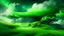 Placeholder: Phantasy landscape with dramatic cloud in spring green color