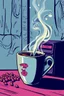 Placeholder: pop art pixels 10000 images coffee and chill