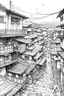 Placeholder: Mumbai - slum - linework - illustration