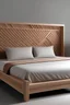 Placeholder: free-standing headboard made of smooth light wood, without distinctive pattern.
