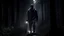 Placeholder: Dark Forest, Monsterverse, a man walking in the night with a flashlight in his hand, urban legend