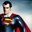 Placeholder: Henry cavil, superman, black suit, 8k