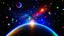 Placeholder: The image presents a beautiful glimpse of the universe and its various components. In the background, we can see a sky filled with shimmering stars, indicating our immersion in the world of astronomy. In the foreground, a planet glows with its unique brilliance, and its details are clearly visible. The light of the stars and the planet appears in multiple colors, creating a enchanting scene that always reminds us of the beauty and magnificence of the cosmos and the significance of astronomy in u