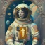 Placeholder: astronaut in the style of orthodox paintings