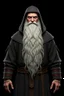 Placeholder: russian monk for a horror , 3d model for a videogame, template, full-length, front face, model, 3d