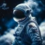 Placeholder: astronaut no face looking to the earth from cosmos, photo-realistic, shot on Hasselblad h6d-400c, zeiss prime lens, bokeh like f/0.8, tilt-shift lens 8k, high detail, smooth render, down-light, unreal engine 5, cinema 4d, HDR, dust effect,, smoke