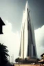 Placeholder: big very tall pointy white dystopian rich uganda city center