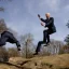 Placeholder: joe biden doing parkour in the indian burial grounds