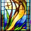 Placeholder: Celtic stained glass border, art by Patrick Woodroffe, A naturist mermaid