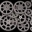 Placeholder: Gears, black background