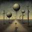 Placeholder: Style by Pawel Kuczynski and Joan Miro and Zdzislaw Beksinski and H.R. Giger, weirdcore, paradoxical sinister road crossing signs, depth of field, unsettling, asymmetric abstractions, surreal masterpiece, juxtaposition of the uncanny and the banal, creepy, never before seen art of beyond