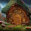 Placeholder: an intricate Hobbit-style gingerbread house with rainbow sprinkles, crushed rock candy, frosting, 8k resolution, centered, high-quality, ultrafine-detail, wide-angle lens, digital art, detailed matte, volumetric lighting, illustration, 3D octane render, brian froud, howard lyon, ben goossens, George Grie, alphonse mucha