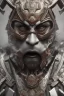 Placeholder: Furious rage, samurai warrior mask, close-up, macro lens, centered camera, intricate details, small minutiae, tiny features, particulars, colorful, 8k, least ambient occlusion, volumetric lighting,