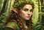 Placeholder: create oil and watercolor portrait of a young, nomadic forest elf female fantasy art character, with highly detailed, sharply lined facial features, in the deep forest of Brokilon , finely inked, 4k in the style of Maxfield Parrish