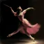 Placeholder: A female dancer in pink light painted by Edgar Degas