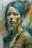 Placeholder: oil painting (medium), (carne griffiths:1.3), (yuko shimizu:1.2) Perfect centralization, coelho (franco)de Donnie, Standing position, beleza abstrata, Centrado, looking at the camera, Facing the camera, nearing perfection, Dynamic, altamente detalhado, liso, foco nítido, 8k, high-definition resolution, illustration, arte de Carne Griffiths e Wadim Kashin, fundo branco