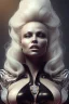 Placeholder: Pamela Anderson as evil queen in black leather, leather, busty, cleavage, angry, stern look. character design by cory loftis, fenghua zhong, ryohei hase, ismail inceoglu and ruan jia. unreal engine 5, artistic lighting, highly detailed, photorealistic, fantasy